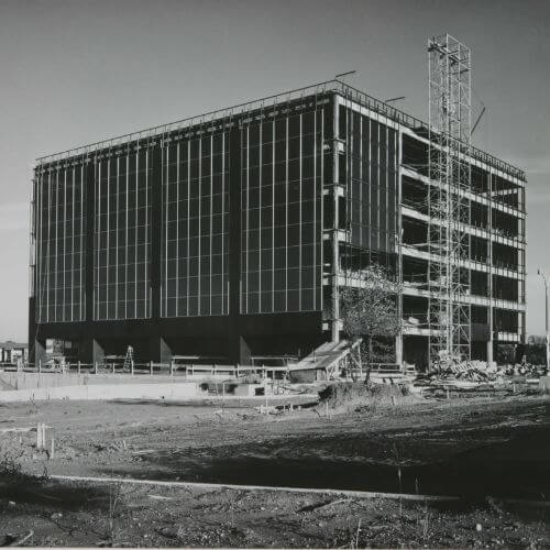 Construction of a large building, which would become the NCH headquarters in Dallas.